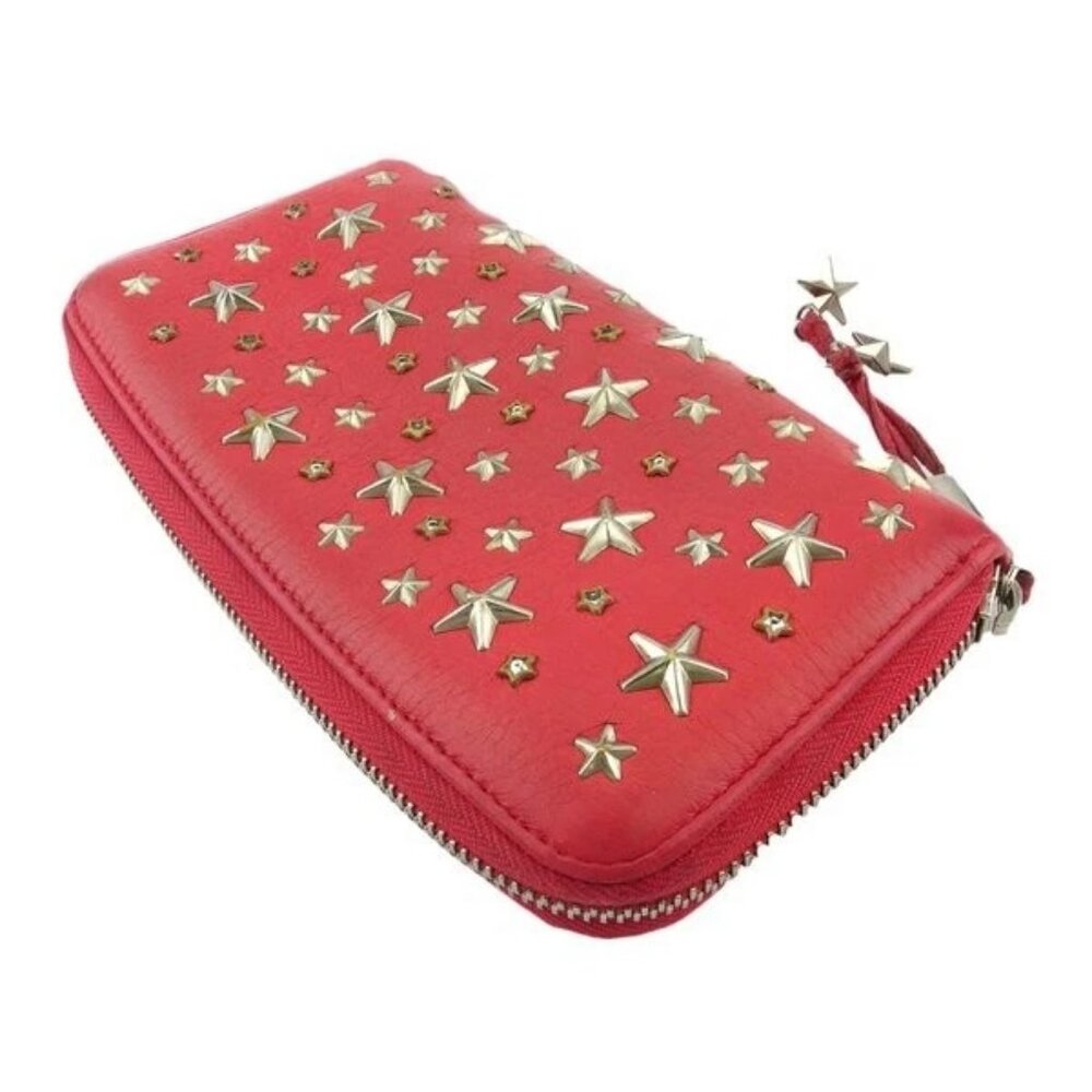JIMMY CHOO Purse Pink Silver Gold Women Authentic secondhand